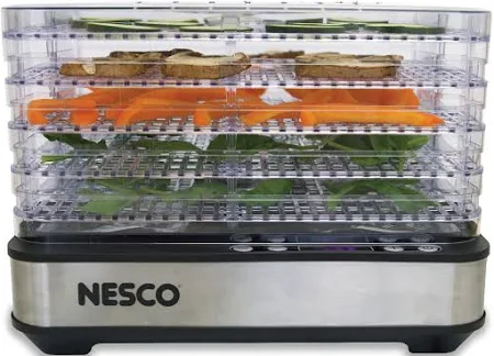 NESCO® Clear 5-Tray Rectangular Food Dehydrator with Digital Timer